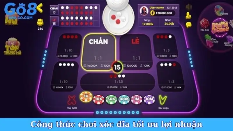 Công thức chơi xóc đĩa tối ưu lợi nhuận
